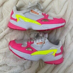 Adidas falcon neon sneakers